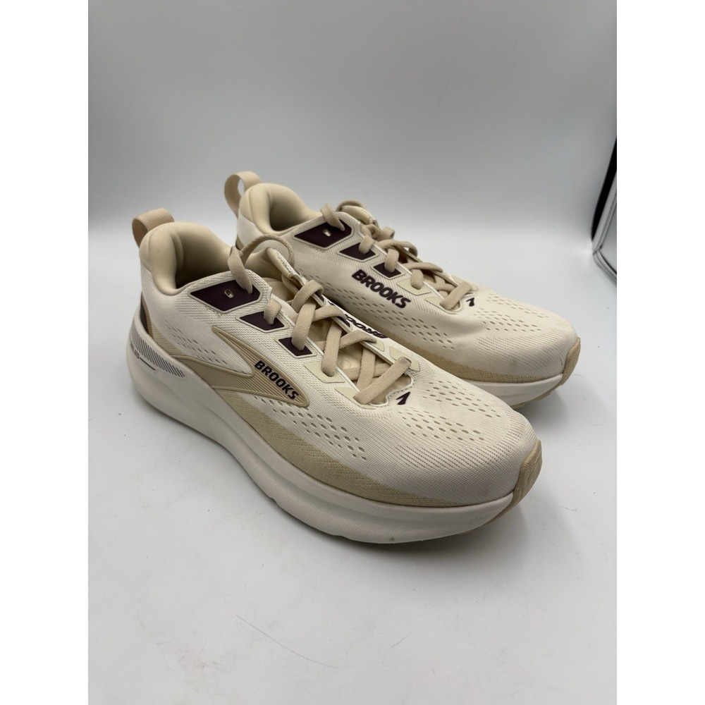 Brooks Ariel GTS 26 Mens Size 10 Beige Burgundy Athletic Running Shoes Sneaker